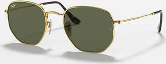 Ray-Ban Womens Hexagonal Sunglasses In Polished Arista Gold