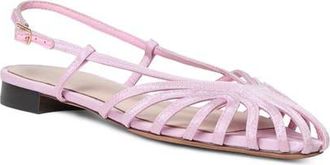 Loeffler Randall Devon Lattice Slingback Sandal in Powder Pink at Nordstrom, Size 5