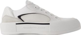 Alexander McQueen Mens Quilted Calfskin Sneaker White