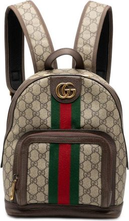 Gucci Ophidia Beige Multi-Color Pvc Leather Backpack (Pre-Owned)