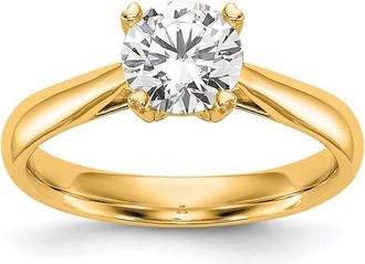 Diamond2Deal 14k Yellow Gold 1ct Lab Grown Diamond Engagement Ring Clarity- VS Color- G-H