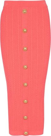 Balmain Gonna in maglia a trecce - Rosa