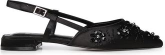 V&deg; 73 Kayla Slingback - Dames - Ballerinas - Zwart - 38 EU - Leer - Schoenen