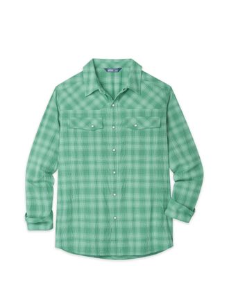 Stio | Mens Eddy Coast Shirt Long Sleeve, Size Extra Large in Forage Plaid