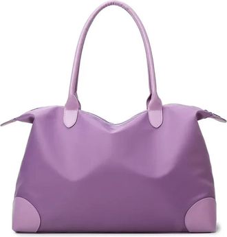 Generic Compatible For Large Capacity Lightweight Womens Travel Bag Wet and Dry Yoga Sports Boarding Suitcase Suitable(Purple)