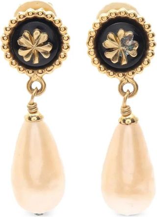 Chanel 1986-1988 faux-pearl earrings - Gold