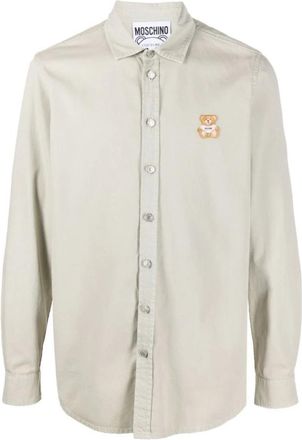 Moschino Grijze Shirts voor Heren - Heren - Casual Overhemden - Grijs - 3XL - Overhemden