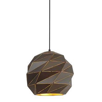 Netlighting Palermo Modern 1 Light Dome Pendant Ceiling Light E27 in Black