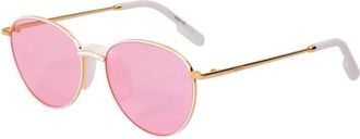 Kenzo Sunglasses, female, Yellow, Size: ONE SIZE Metal Frame Sunglasses
