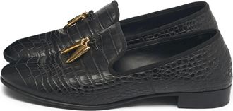 Giuseppe Zanotti crocodile-embossed leather loafers - Black