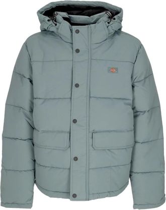 Dickies Waterafstotende Puffer Donsjas met Capuchon - Heren - Winterjassen - Groen - XL - Polyester - Jassen