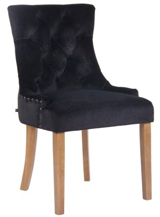 Clp Clp - Silla De Comedor Aberdeen En Terciopelo Negro Antiguo Claro