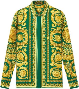 Versace Formal Shirt With Baroque Heritage Print