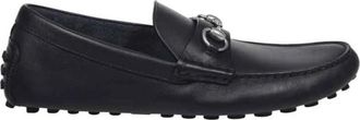 Gucci Zwarte Mocassins - Heren - Loafers - Zwart - 43 1/2 EU - Leer - Schoenen