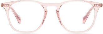 DIFF Eyewear Maxwell 49mm Small Round Optical Glasses in Azalea Crystal /Clear at Nordstrom