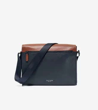Cole Haan Mens Damon Messenger Bag - Blue