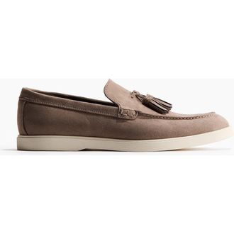 H&M Tasseled Loafers in Dark Beige at Nordstrom, Size 10.5