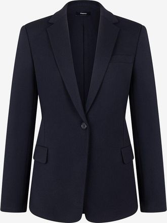 Theory Einreihiger taillierter Blazer Slim Fit Smooth