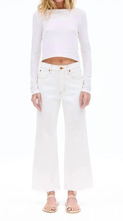 Slvrlake Denim Womens Grace Crop Pants In Natural White