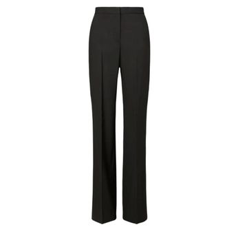 Tory Burch Tory Burch, Wide Trousers, female, Black, Size: 2XS Black Stylish Trousers