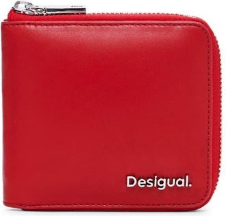 Desigual Medium Leather Wallet in Red at Nordstrom