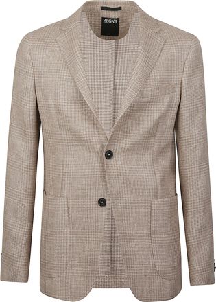Ermenegildo Zegna Checked Wool-Linen Blazer