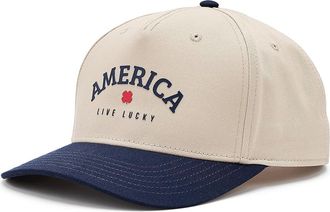 Black Clover Land Of The Free 1 Adjustable Hat Baseball Caps Natural/Navy Hat/Hd Print, Cotton