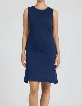 Dear John Denim Strada Cotton Sleeveless Mini Dress In Navy