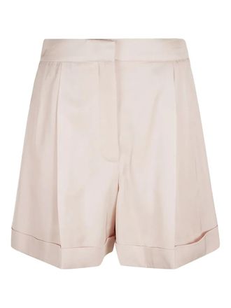 Alexander McQueen Geplooide shorts met manchetten - Beige