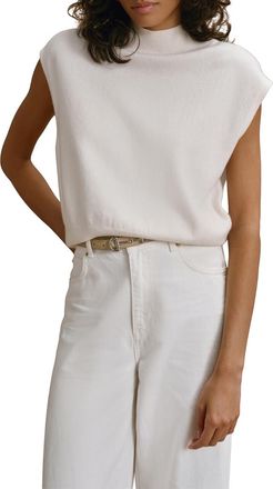 Mint Velvet Relaxed Mock Neck Knit Top in Cream at Nordstrom, Size X-Large