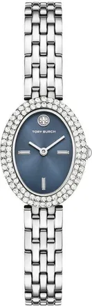Tory Burch The Oval Two-Tone Bracelet Watch, 22mm x 28mm in Silver at Nordstrom