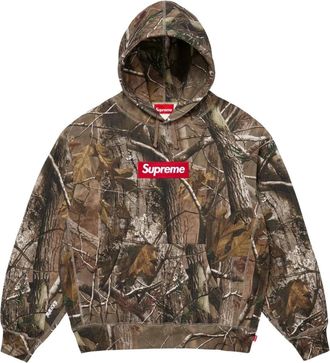 SUPREME Hoodies & sweatvesten, Heren, Bruin, L, Katoen, Box Logo Hooded Sweatshirt