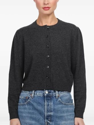 Allude buttoned knitted cardigan - women - Cashmere - L - Grey