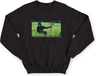 Sanfran Clothing Im Trying Very Hard Not to Connect Top Funny Schitts Ew David Jumper Sweater 4XL / Black