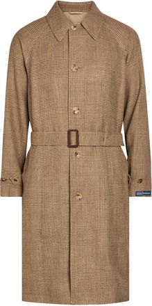 Polo Ralph Lauren Belted Silk and Linen-blend Coat - Brown - 52 (UK42 / XL)