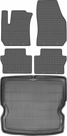 OEM Juego De Alfombrillas De Goma Para Coche Y Alfombrilla Para Maletero Para Opel Zafira B Minivan (2005-2012)