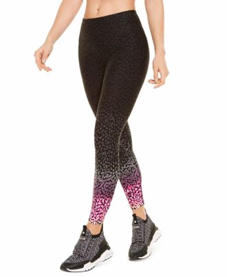 Calvin Klein Activewear Wild Ombre Printed High Waist Leggings In Hot Magenta