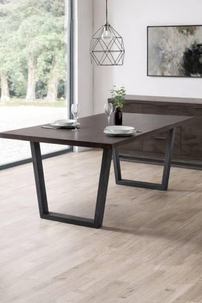 Julian Bowen Brooklyn Rectangular 4-6 Seater Dining Table in Dark Brown