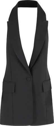 Marella collar sleeveless jacket - Black