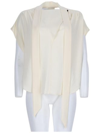 Isabel Marant Selene Boxy Scarf Detail V-Neck Blouse