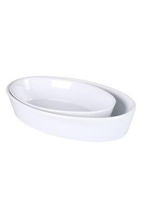 BIA Cordon Bleu Oslo Set of 2 Oval Baking Dishes in White at Nordstrom Rack