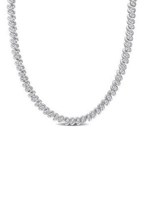 Delmar Diamond S Link Tennis Necklace - 1.98ct. in Silver at Nordstrom Rack