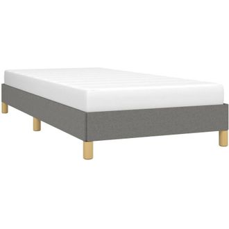 vidaXL Estructura de cama sin colchón tela gris oscuro 90x190 cm Vidaxl