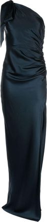 Michelle Mason asymmetric silk maxi gown - women - Silk - 10 - Blue