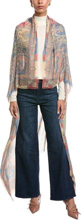 Etro Logo Silk-Blend Shawl