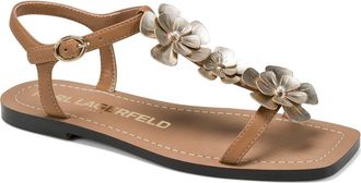 Karl Lagerfeld Margate T-Strap Sandal in Tan at Nordstrom Rack, Size 6.5