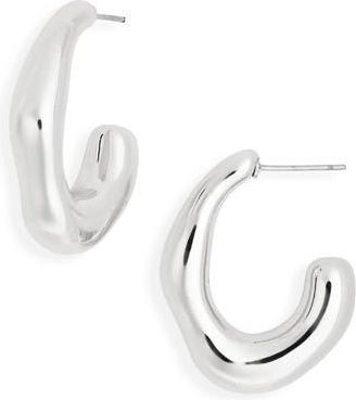 Nordstrom Rack Molten J Hoop Earrings in Silver at Nordstrom Rack