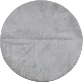 vidaXL Vidaxl - Alfombra De Pelo Corto Look Escandinavo Iza Gris &Oslash; 120 Cm