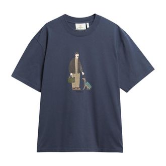 Barbour Fordyce Oversized Graphic Tee - - Tops - Uomo - Blu - M