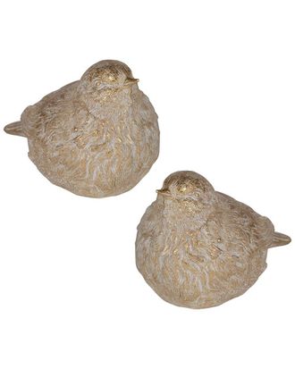 A&B Home Set Of 2 Golden Warbler Accents